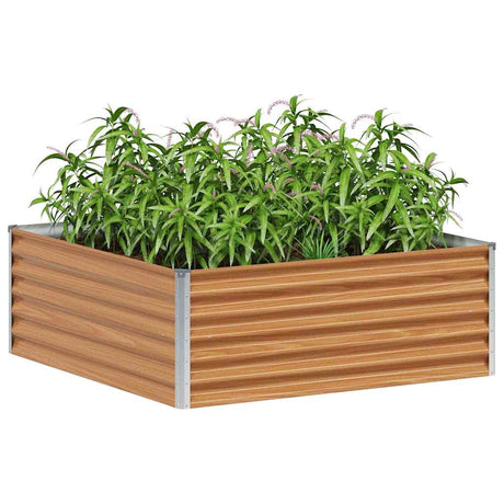 Vidaxl verhoogde plantenbak licht bruin 98 x 100 x 36 cm