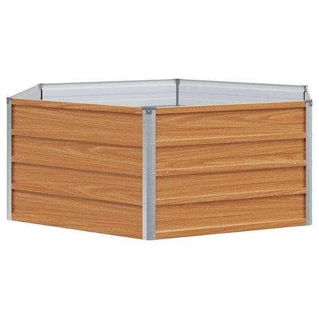 Vidaxl verhoogd tuinbed hout uiterlijk 129 x 129 x 45 cm