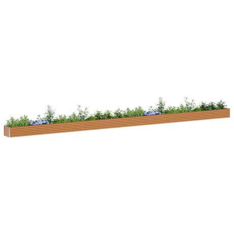 Vidaxl verhoogde plantenbak 970 x 50 x 36 cm gegalvaniseerd staal