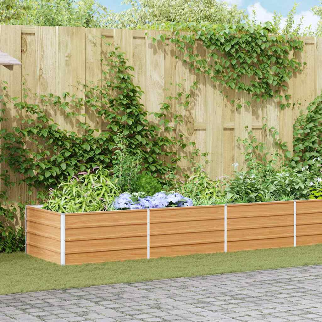 Vidaxl verhoogde plantenbak licht bruin 480 x 80 x 45 cm