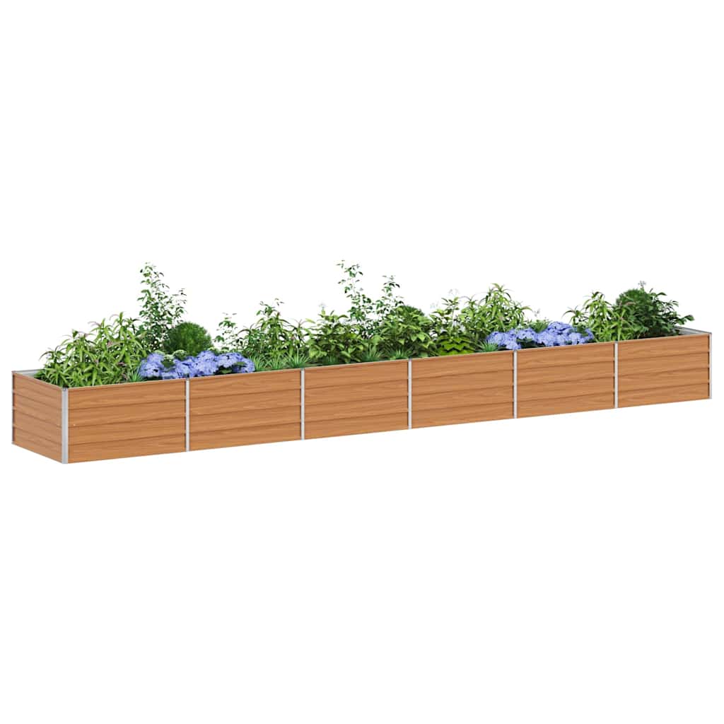Vidaxl verhoogde plantenbak licht bruin 480 x 80 x 45 cm