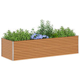 Vidaxl verhoogde plantenbak 290 x 100 x 68 cm gegalvaniseerd staal