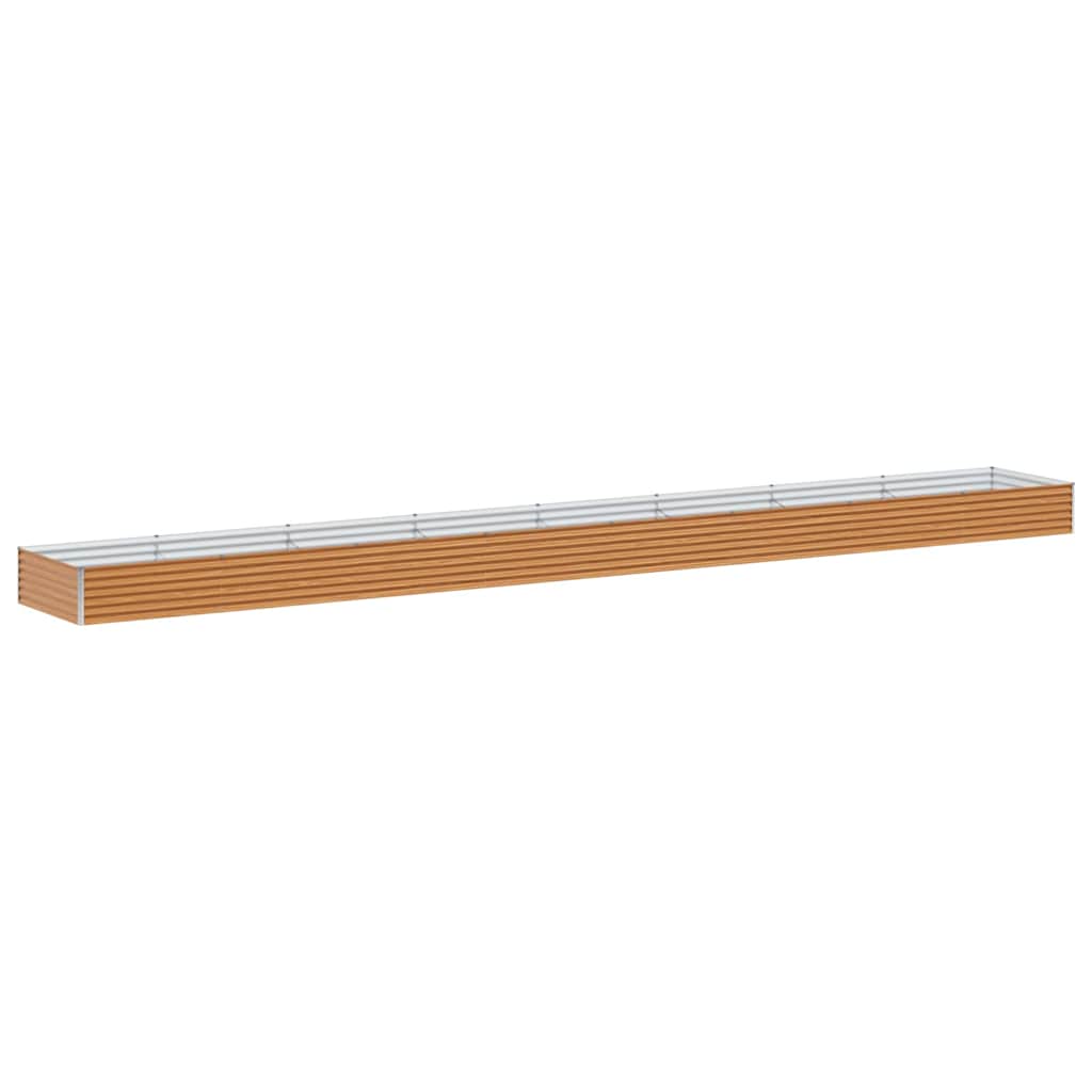 Vidaxl verhoogde plantenbak 775 x 100 x 36 cm gegalvaniseerd staal