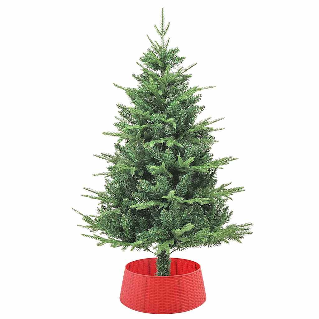 Vidaxl kerstboomrok rood ø 65 x 24 cm kunststof
