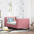 Vidaxl peuterbedframe met hoofdbord roze 70 x 140 cm fluweel