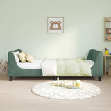 Vidaxl bedframe voor kinderen met hoofdbord zeegroen 80 x 200 cm