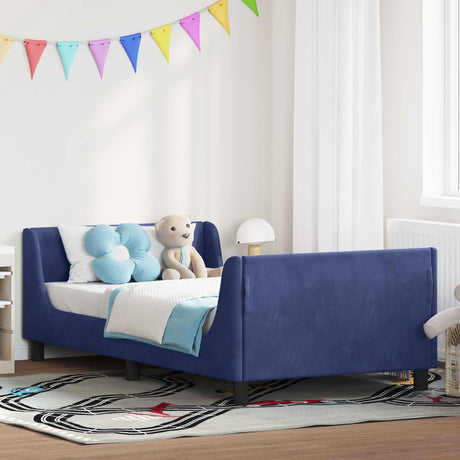 Vidaxl bedframe voor kinderen met hoofdbord politieblauw 80 x 200 cm