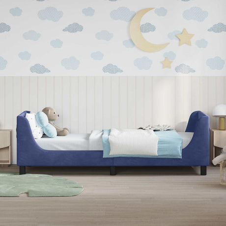 Vidaxl bedframe voor kinderen met hoofdbord politieblauw 80 x 200 cm