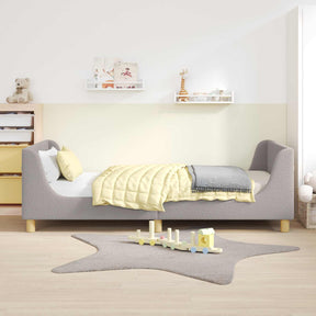 Vidaxl bedframe voor kinderen met hoofdbord lichtgrijs 90x190 cm