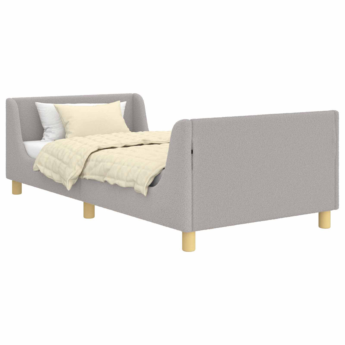 Vidaxl bedframe voor kinderen met hoofdbord lichtgrijs 90x190 cm
