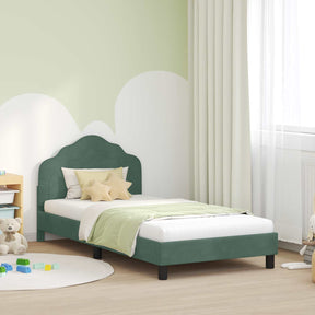 Vidaxl bedframe voor kinderen met hoofdbord zeegroen 80 x 200 cm