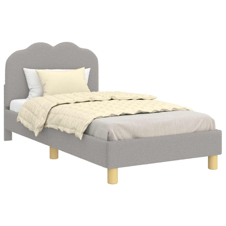 Vidaxl bedframe voor kinderen met hoofdbord lichtgrijs 80 x 160 cm