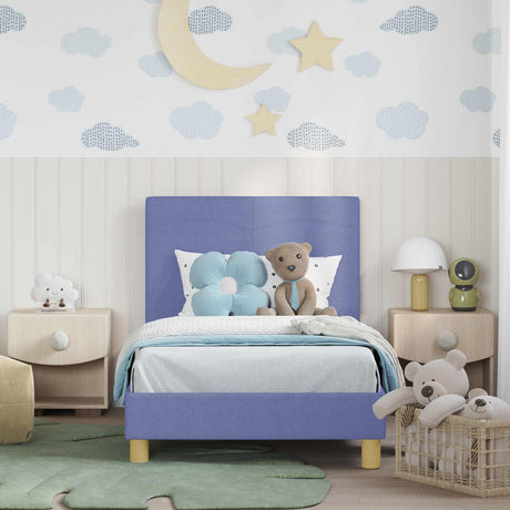 Vidaxl bedframe voor kinderen met hoofdbord jeans blauw 80 x 160 cm
