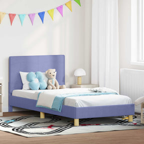 Vidaxl bedframe voor kinderen met hoofdbord jeans blauw 80 x 200 cm