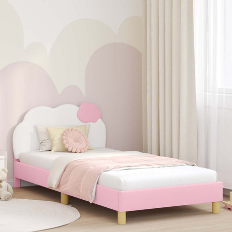 Vidaxl bedframe voor kinderen met hoofdbord roze 80 x 200 cm pu