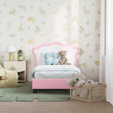 Vidaxl peuterbedframe met hoofdbord roze 70 x 140 cm pu