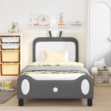 Vidaxl bedframe voor kinderen met hoofdbord lichtgrijs 80 x 200 cm pu