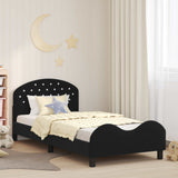 Vidaxl bedframe voor kinderen met hoofdbord zwart 90 x 200 cm fluweel