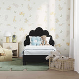 Vidaxl peuterbedframe met hoofdbord zwart 70 x 140 cm fluweel