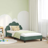 Vidaxl bedframe voor kinderen met hoofdbord zeegroen 90 x 200 cm