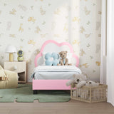 Vidaxl peuterbedframe met hoofdbord roze 70 x 140 cm pu