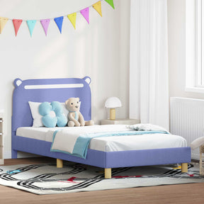 Vidaxl bedframe voor kinderen met hoofdbord jeans blauw 90 x 200 cm