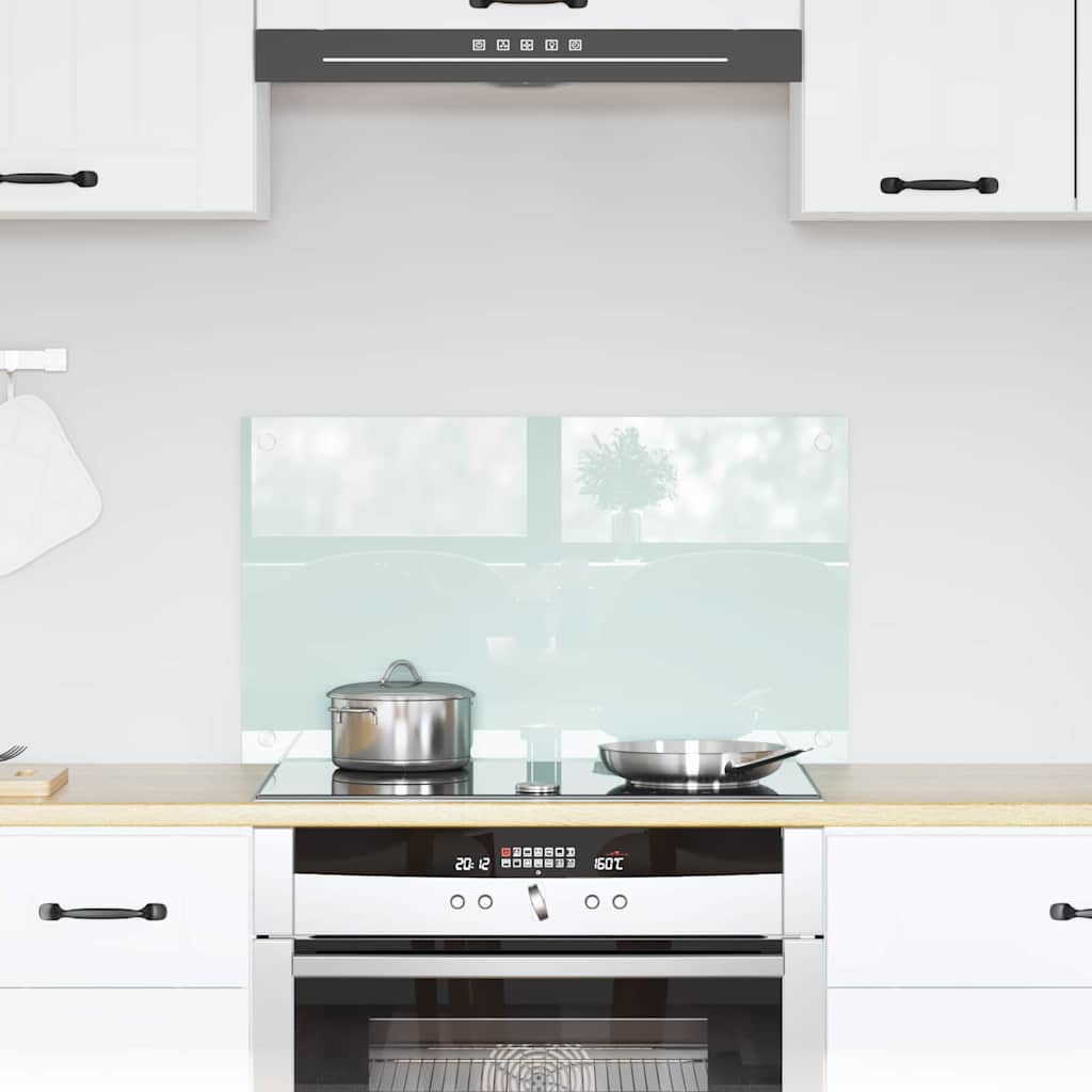 Vidaxl keuken achterwand wit 70 x 40 cm gehard glas