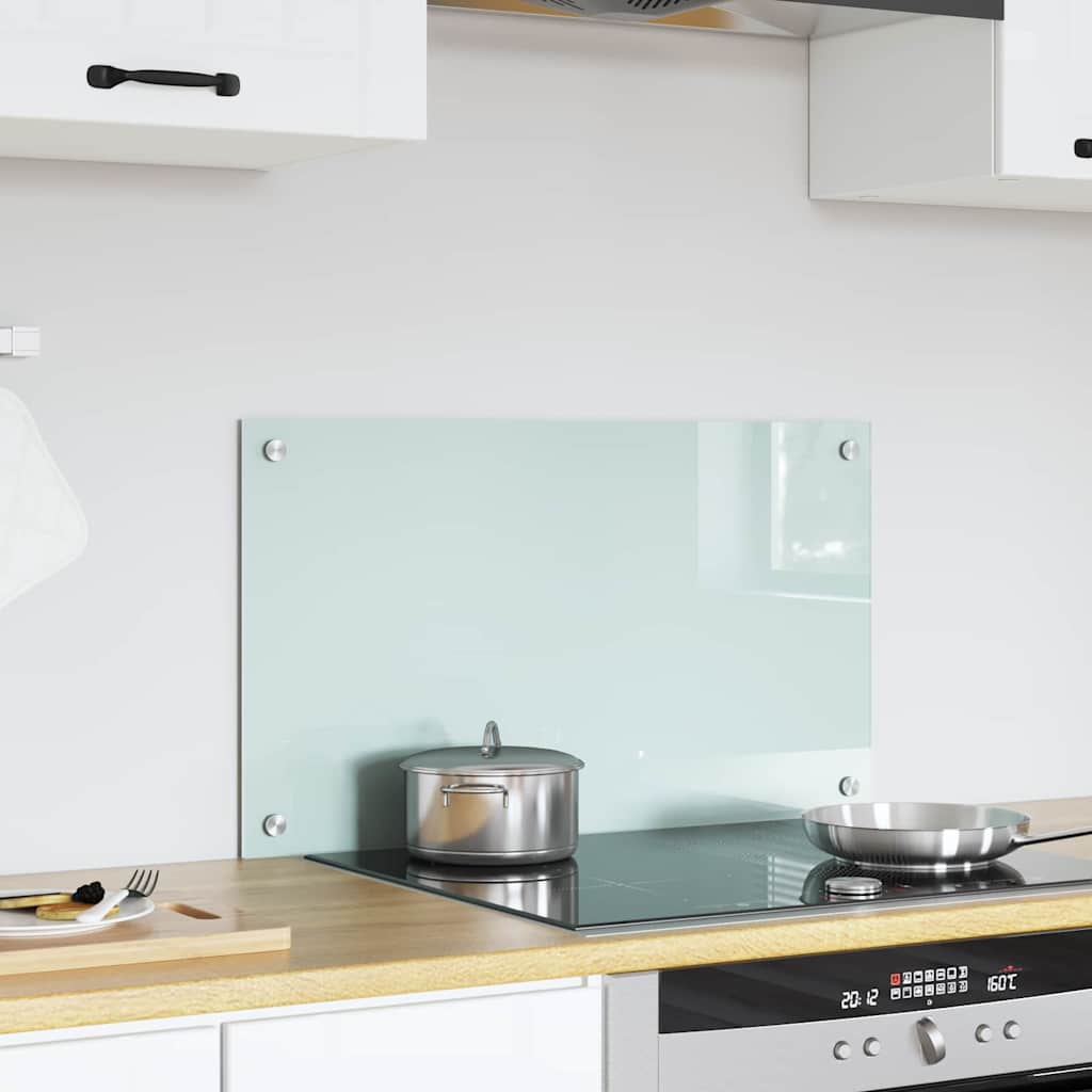 Vidaxl keuken achterwand wit 70 x 40 cm gehard glas