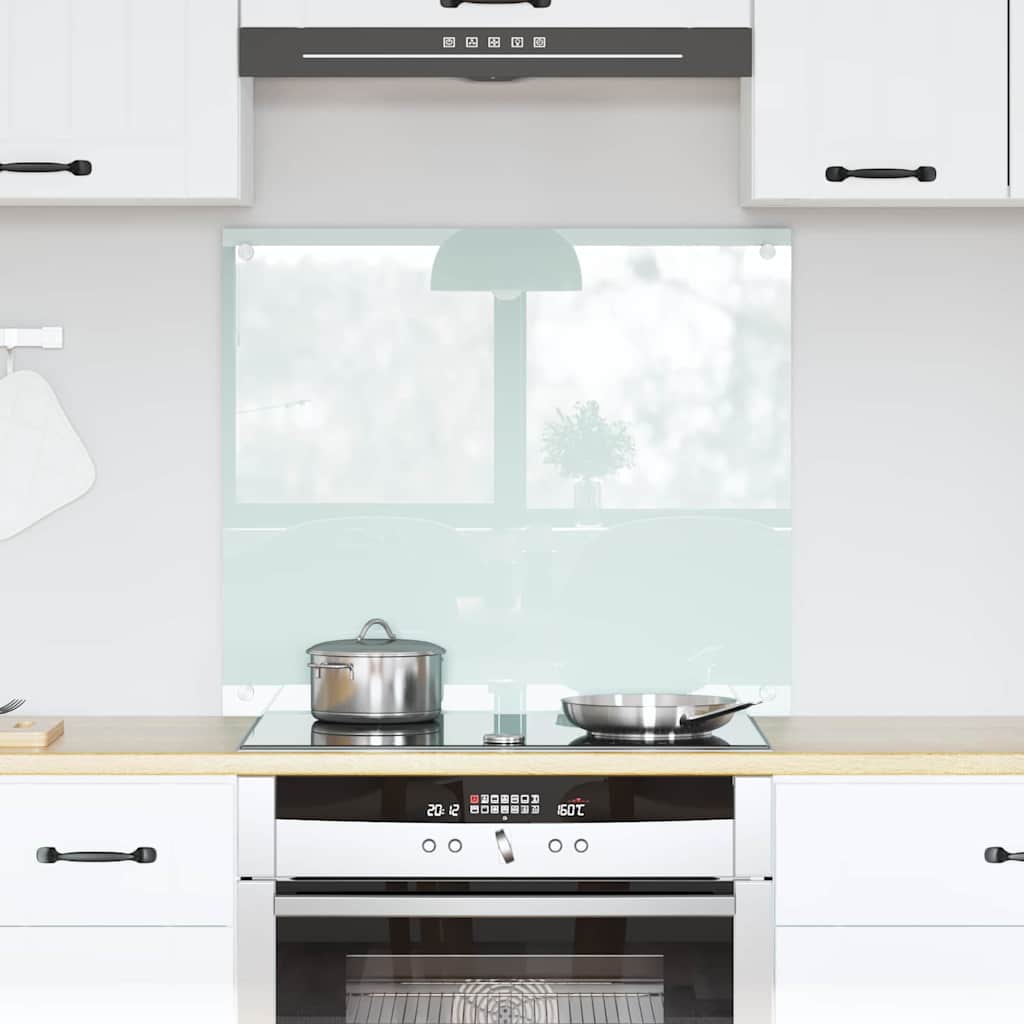 Vidaxl keuken achterwand wit 70 x 60 cm gehard glas