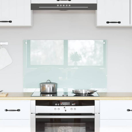 Vidaxl keukenachterwand melk 80 x 50 cm gehard glas