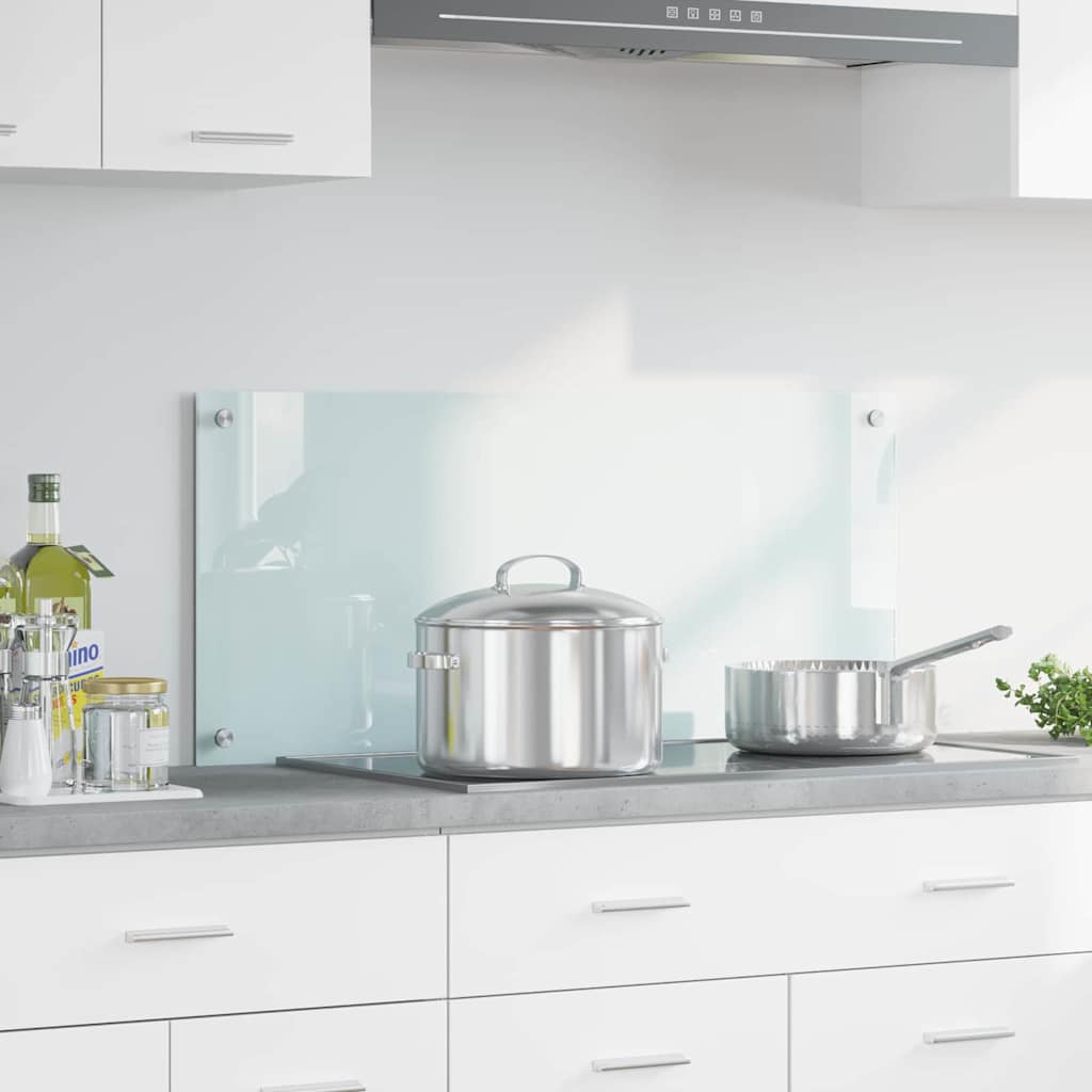 Vidaxl keuken achterwand wit 90 x 40 cm gehard glas