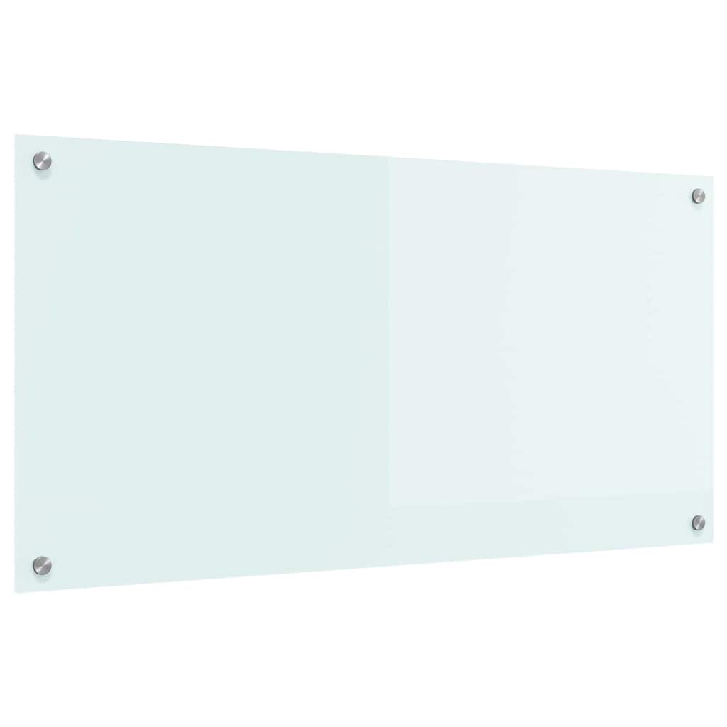 Vidaxl keuken achterwand wit 100 x 50 cm gehard glas