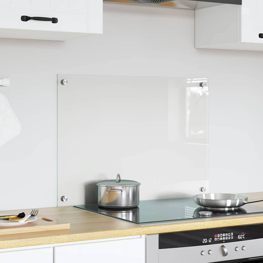 Vidaxl keuken achterwand doorzichtig 70 x 50 cm gehard glas