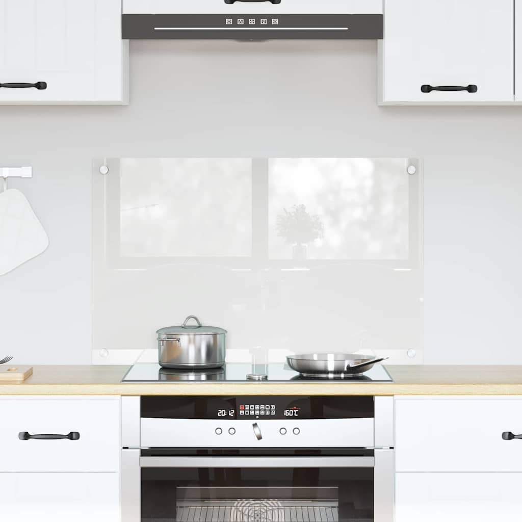 Vidaxl keuken achterwand doorzichtig 80 x 50 cm gehard glas