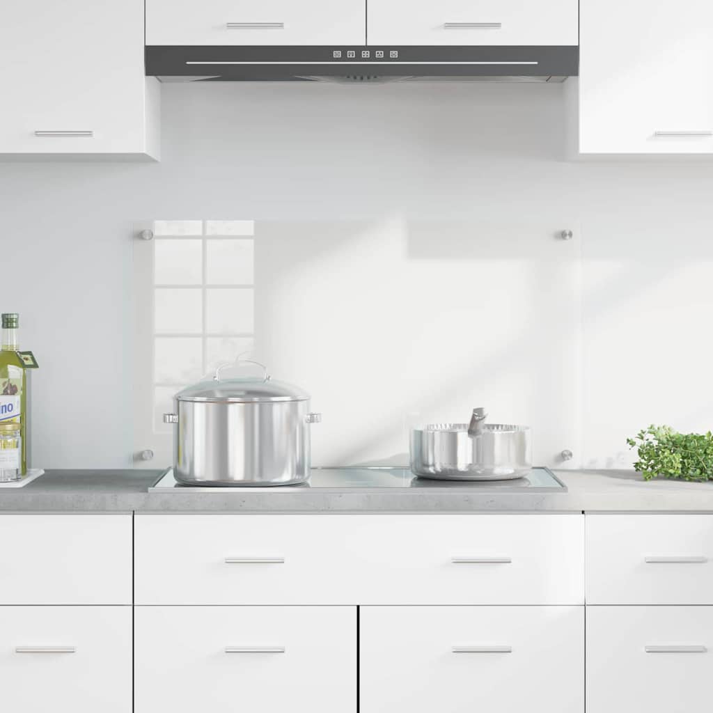 Vidaxl keuken achterwand doorzichtig 90 x 50 cm gehard glas