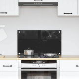 Vidaxl keuken achterwand zwart 70 x 40 cm gehard glas