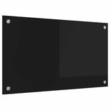 Vidaxl keuken achterwand zwart 70 x 40 cm gehard glas