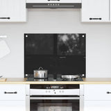 Vidaxl keuken achterwand zwart 70 x 50 cm gehard glas