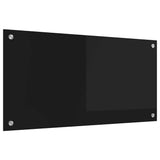 Vidaxl keuken achterwand zwart 80 x 40 cm gehard glas