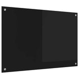 Vidaxl keuken achterwand zwart 90 x 60 cm gehard glas