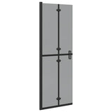 Vidaxl inloopdouchewand zwart 90 x 6.5 x 190 cm