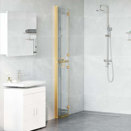 Vidaxl inloopdouchewand goud 70 x 6,5 x 190 cm