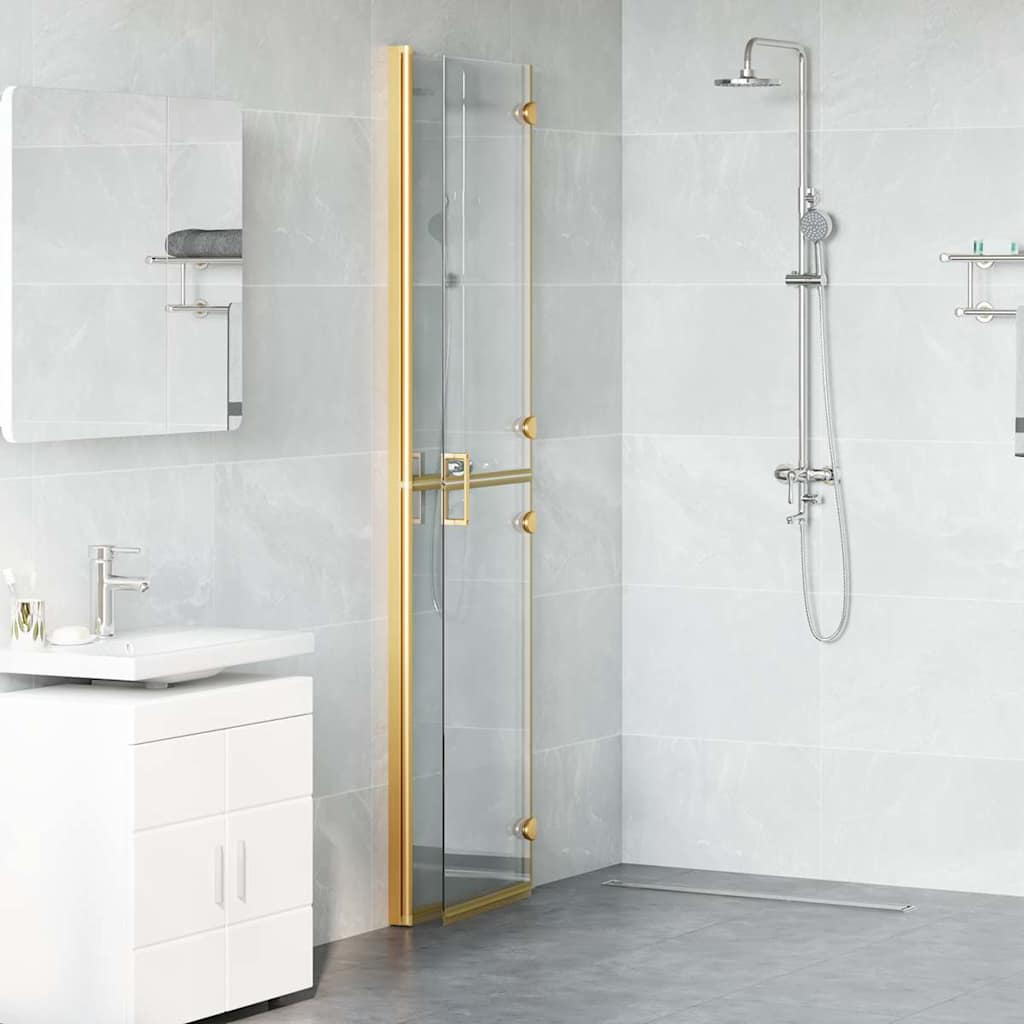 Vidaxl inloopdouchewand goud 90 x 6.5 x 190 cm