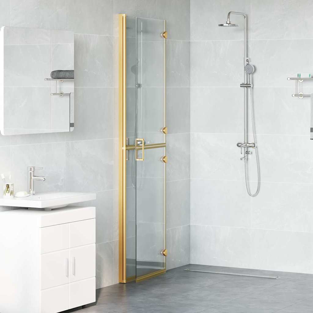 Vidaxl inloopdouchewand goud 90 x 6.5 x 190 cm