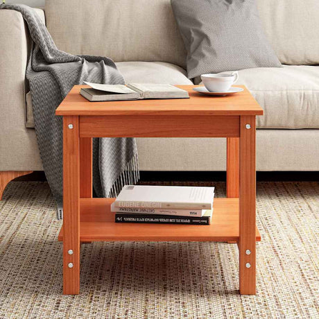Vidaxl salontafel wasbruin 50 x 50 x 45 cm massief grenenhout