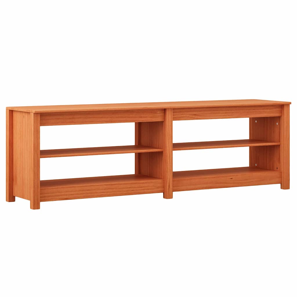 Vidaxl schoenenbank met plank met opslag wasbruin 160 x 36,5 x 50 cm