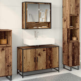 Vidaxl badkamerkast oud hout 90 x 33 x 60 cm bewerkt hout