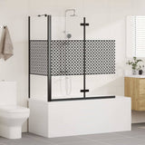 Vidaxl badomheining zwart 120 x 67 x 129 cm gelaagd glas en aluminium