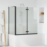 Vidaxl douche omhulsel zwart 120 x 68 x 130 cm esg-glas en aluminium