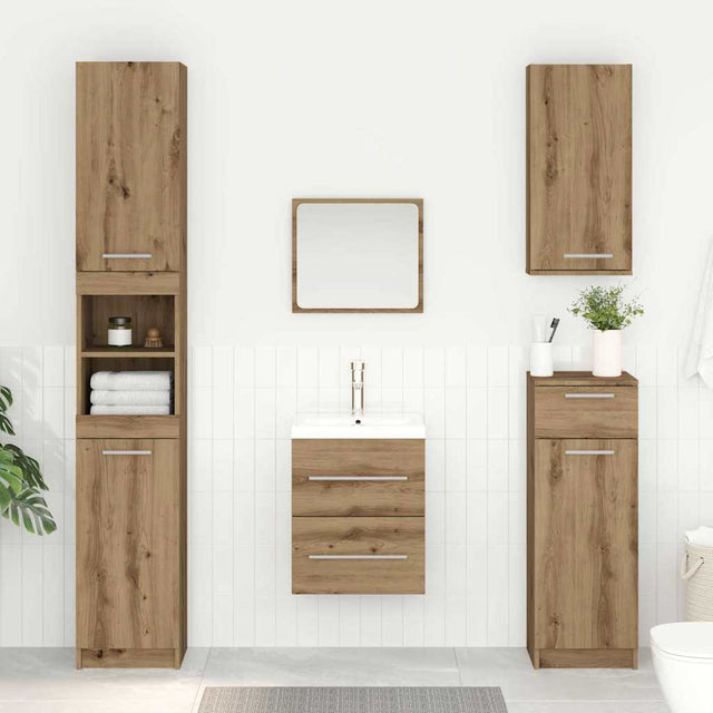 Vidaxl wastafelkast artisan eiken 38,5 x 41 x 48 cm bewerkt hout